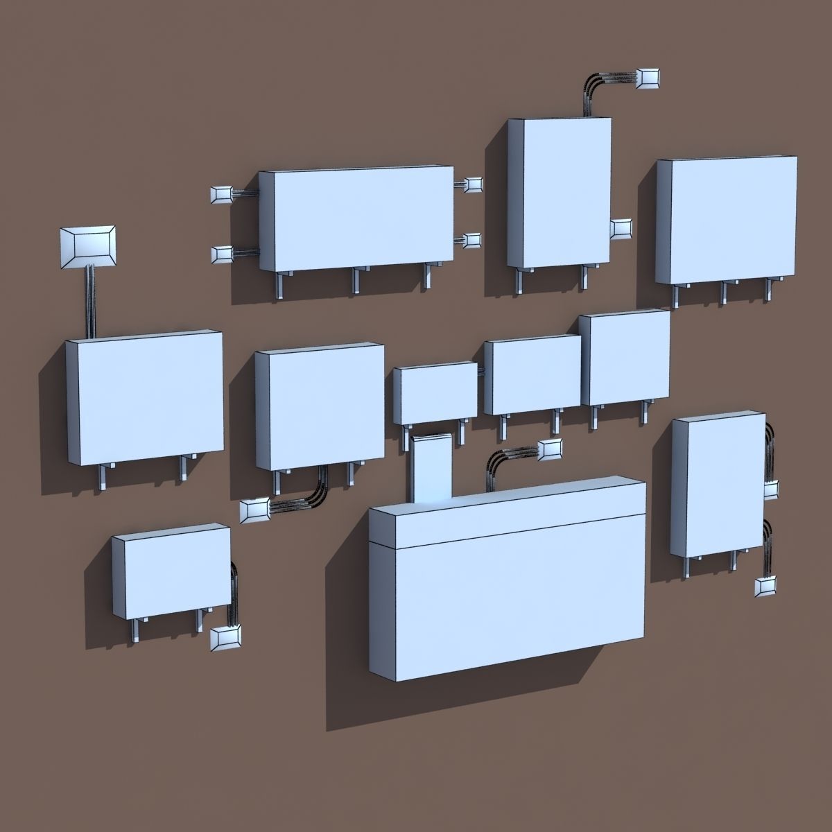 Air conditioning PACK Low Poly Low-poly 3D model_2