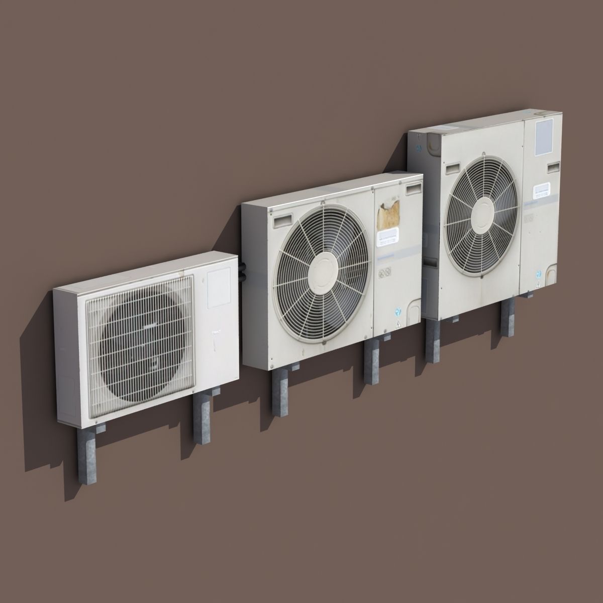 Air conditioning PACK Low Poly Low-poly 3D model_7