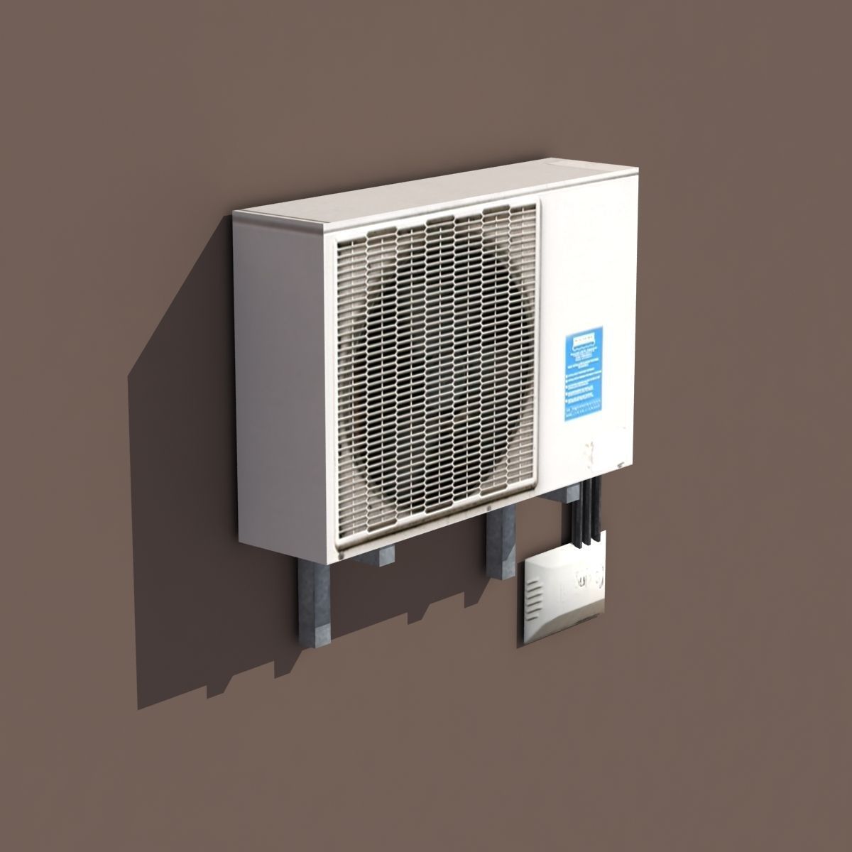 Air conditioning PACK Low Poly Low-poly 3D model_10