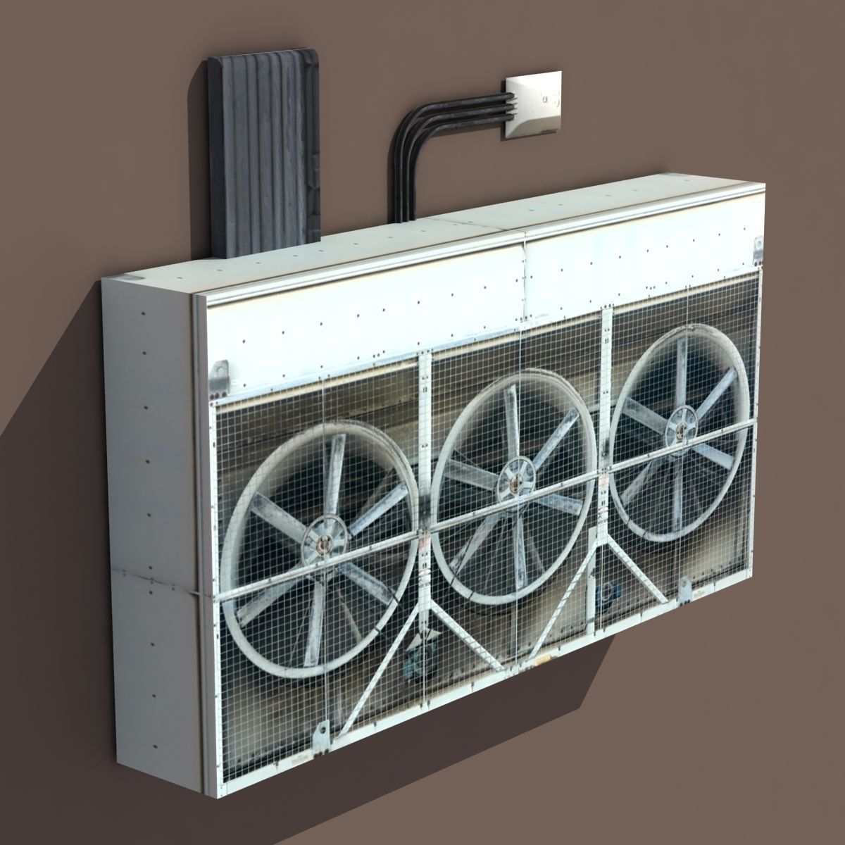 Air conditioning PACK Low Poly 3D Model Game ready .max .obj .3ds .lwo
