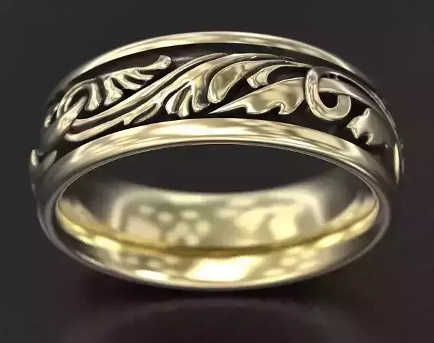 Engagement ring with patterns 413