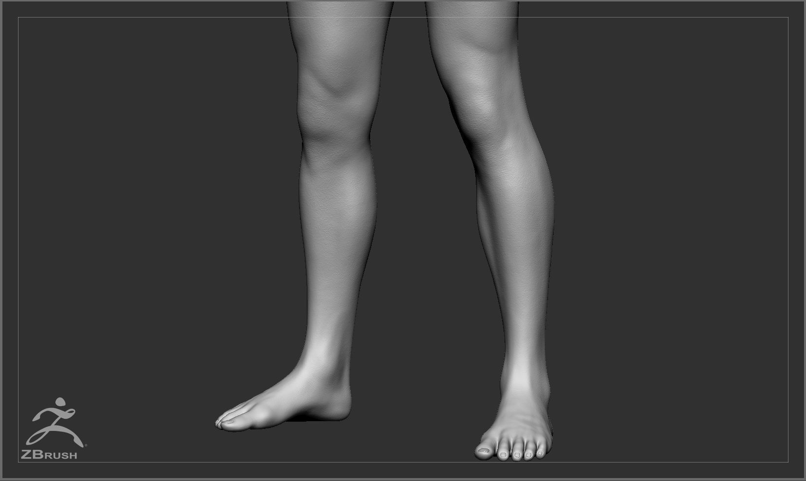 Average Asian Male Body Basemesh 3D model_6