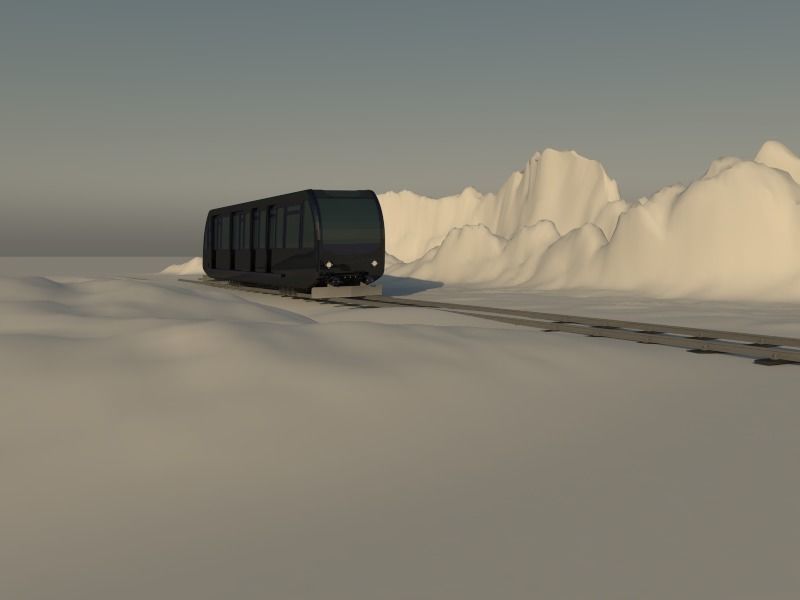 Train travel 3D model_3