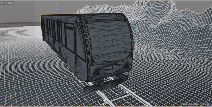 Train travel 3D model_9