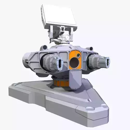Sci-Fi Ground Laser Turret 3D model
