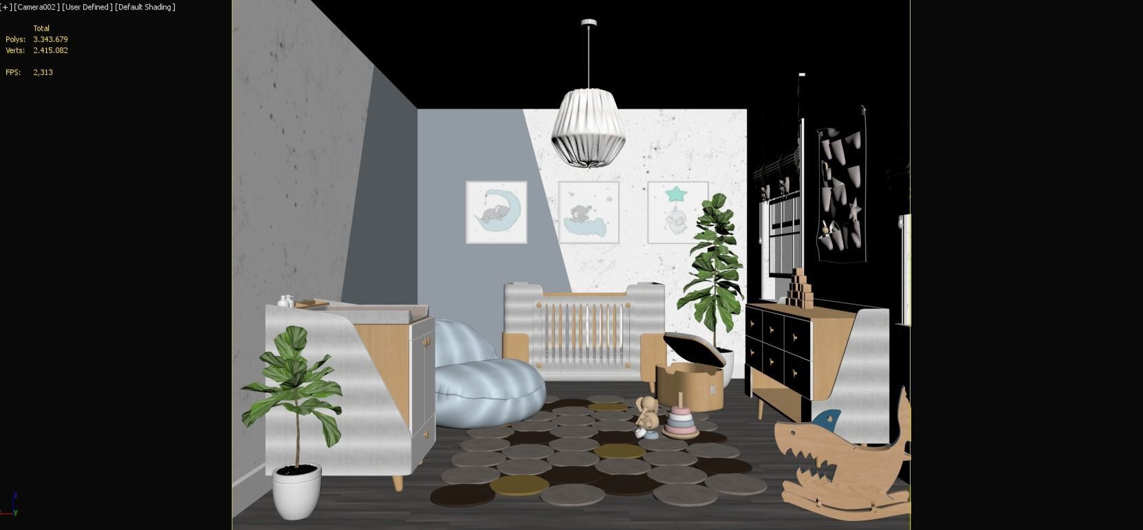 SMALL BABY ROOM 3D model_12