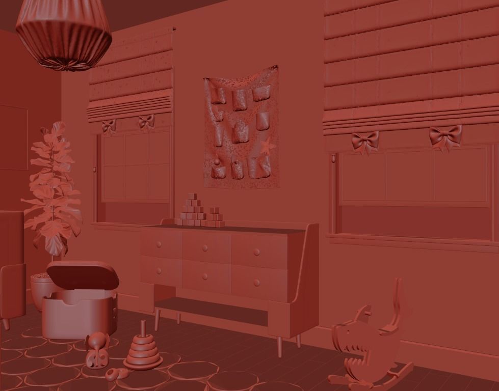 SMALL BABY ROOM 3D model_11