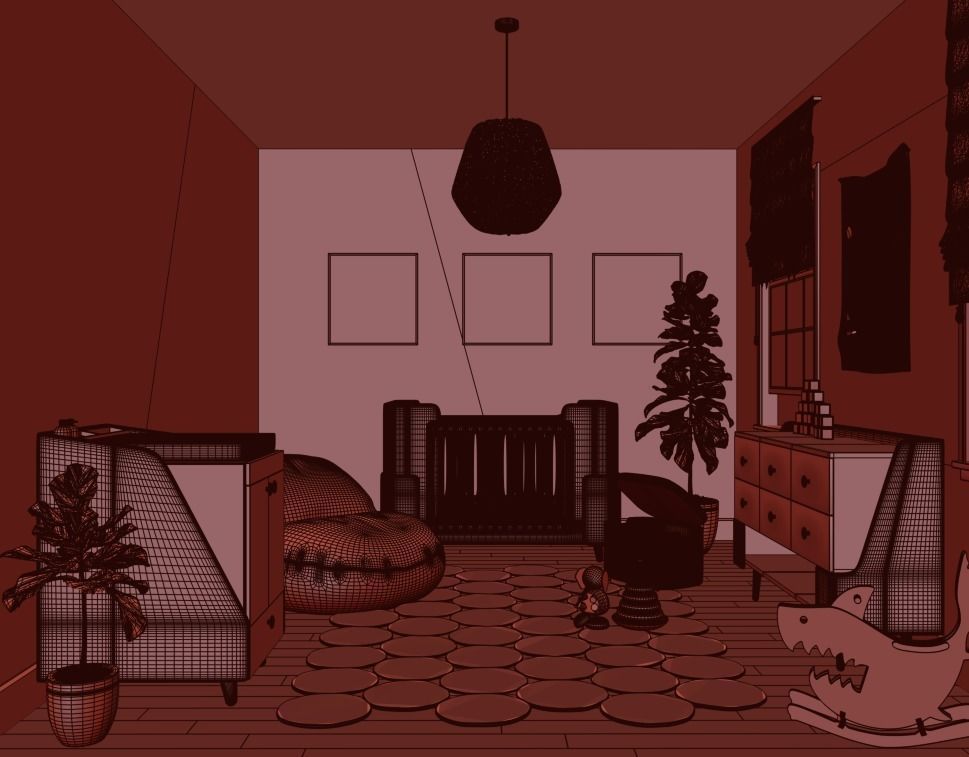 SMALL BABY ROOM 3D model_9