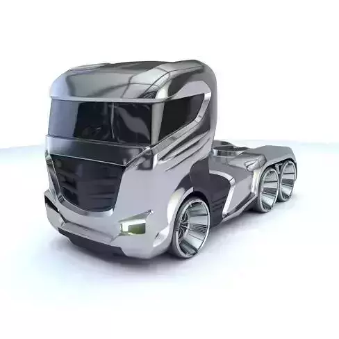 Tesla Semi Truck Future Concept 3d model Vray Corona