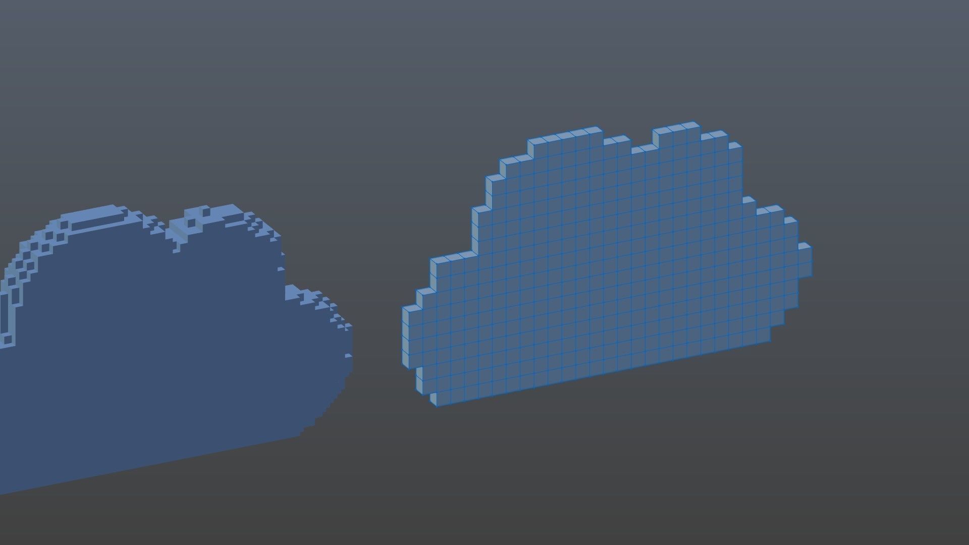 Cloud symbols voxel 3D model_13
