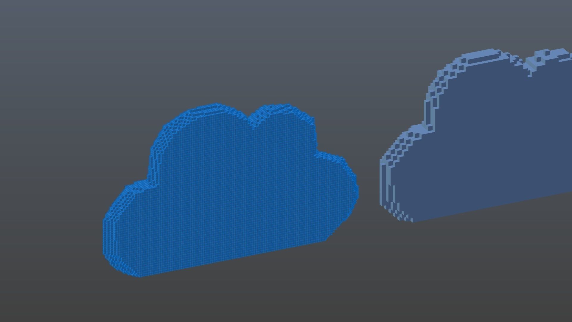 Cloud symbols voxel 3D model_12