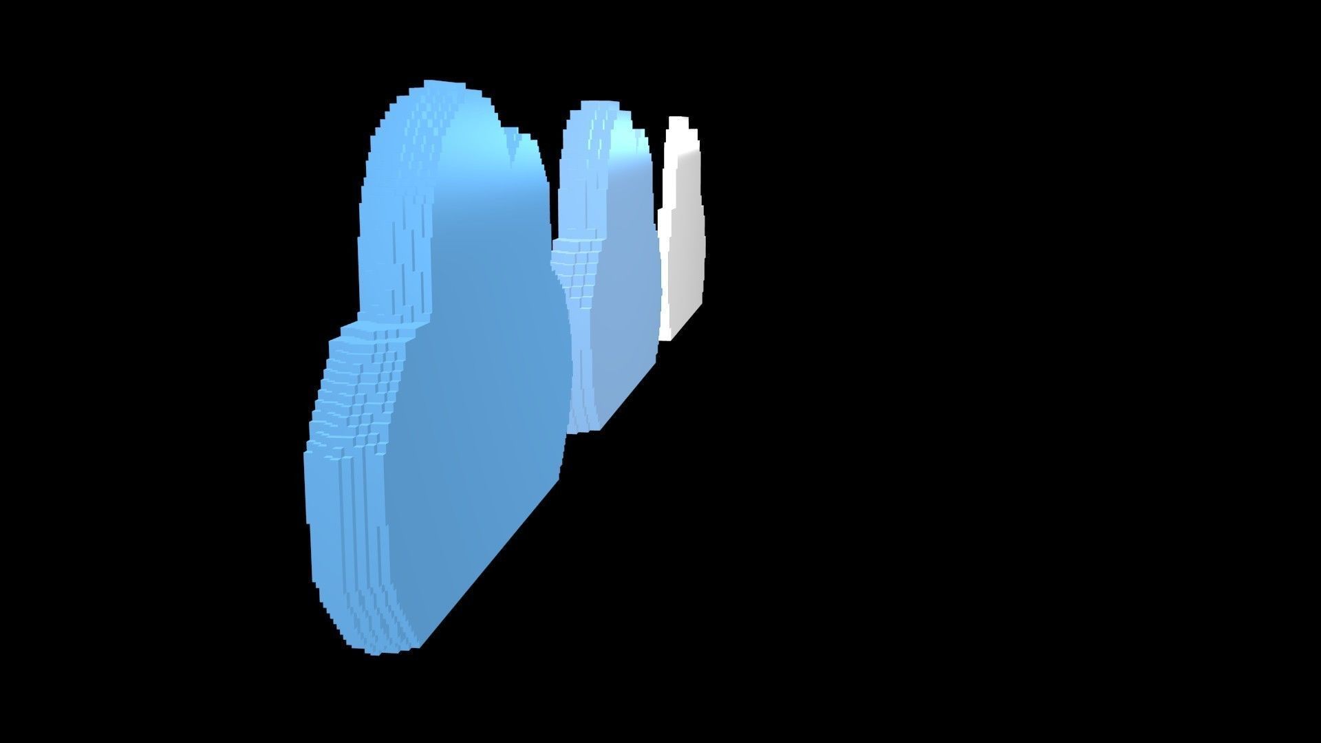 Cloud symbols voxel 3D model_5