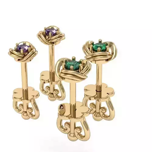 2 fashion stud earrings 