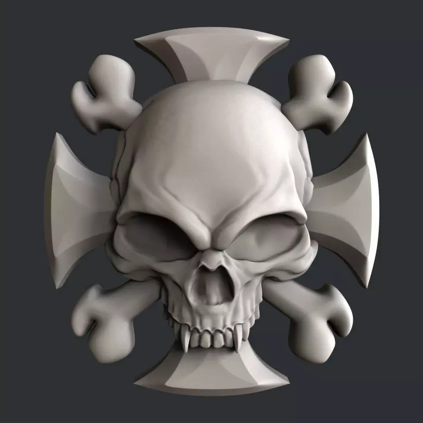 3d STL models for CNC skull 3D model