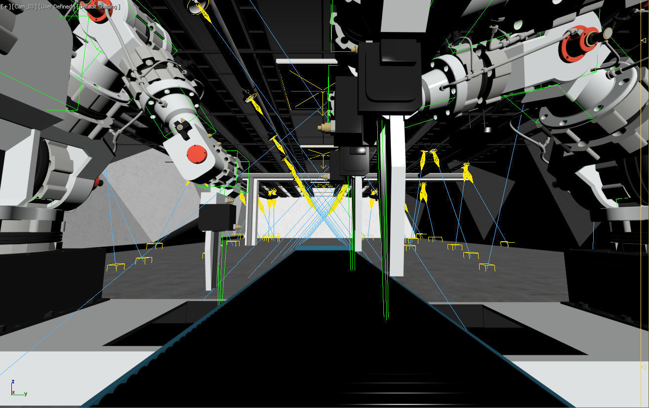 Robotic Factory Production 3d Printer Scene Animated Rigged 3D model_11