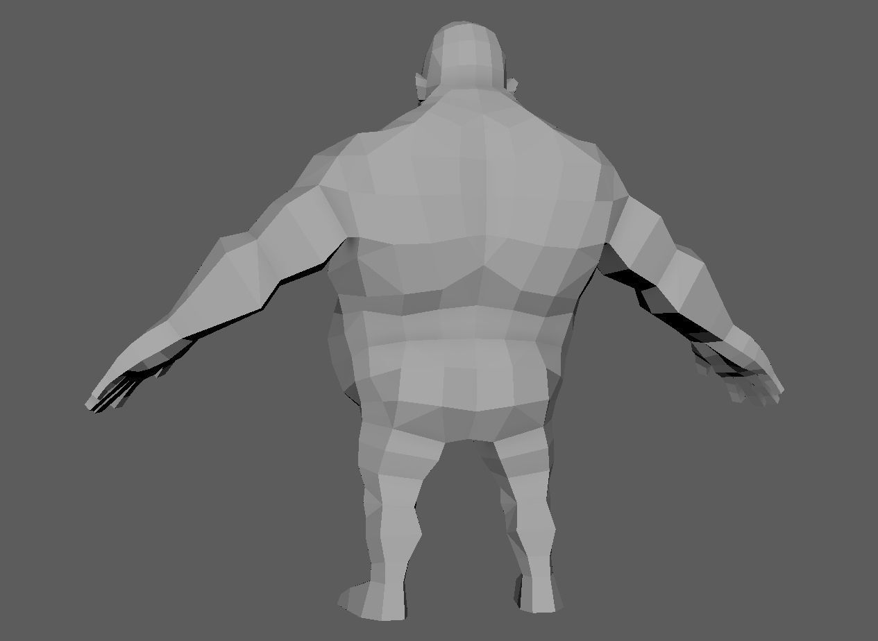 Base man 3 Low-poly 3D model_2