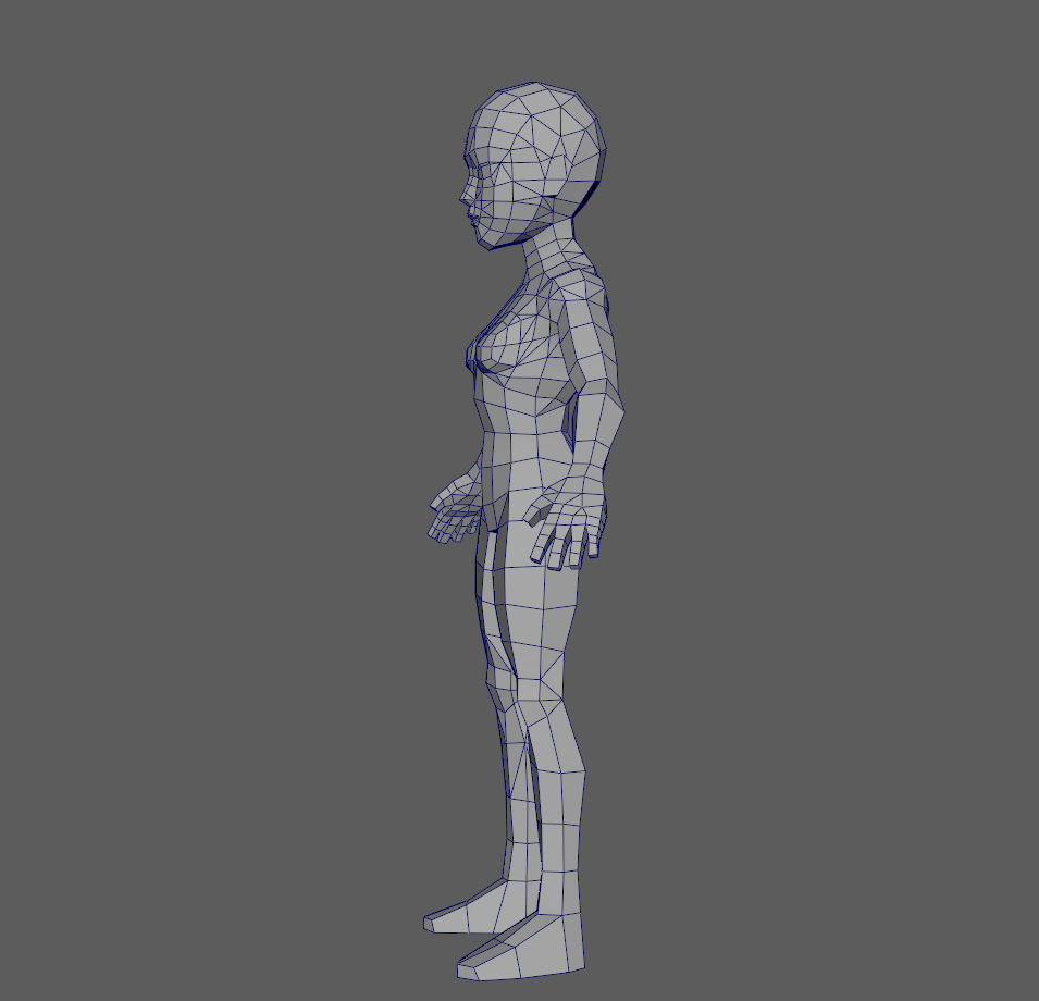 base woman Low-poly 3D model_5