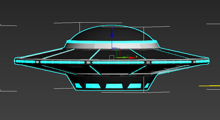 Alien UFO  3D model_2