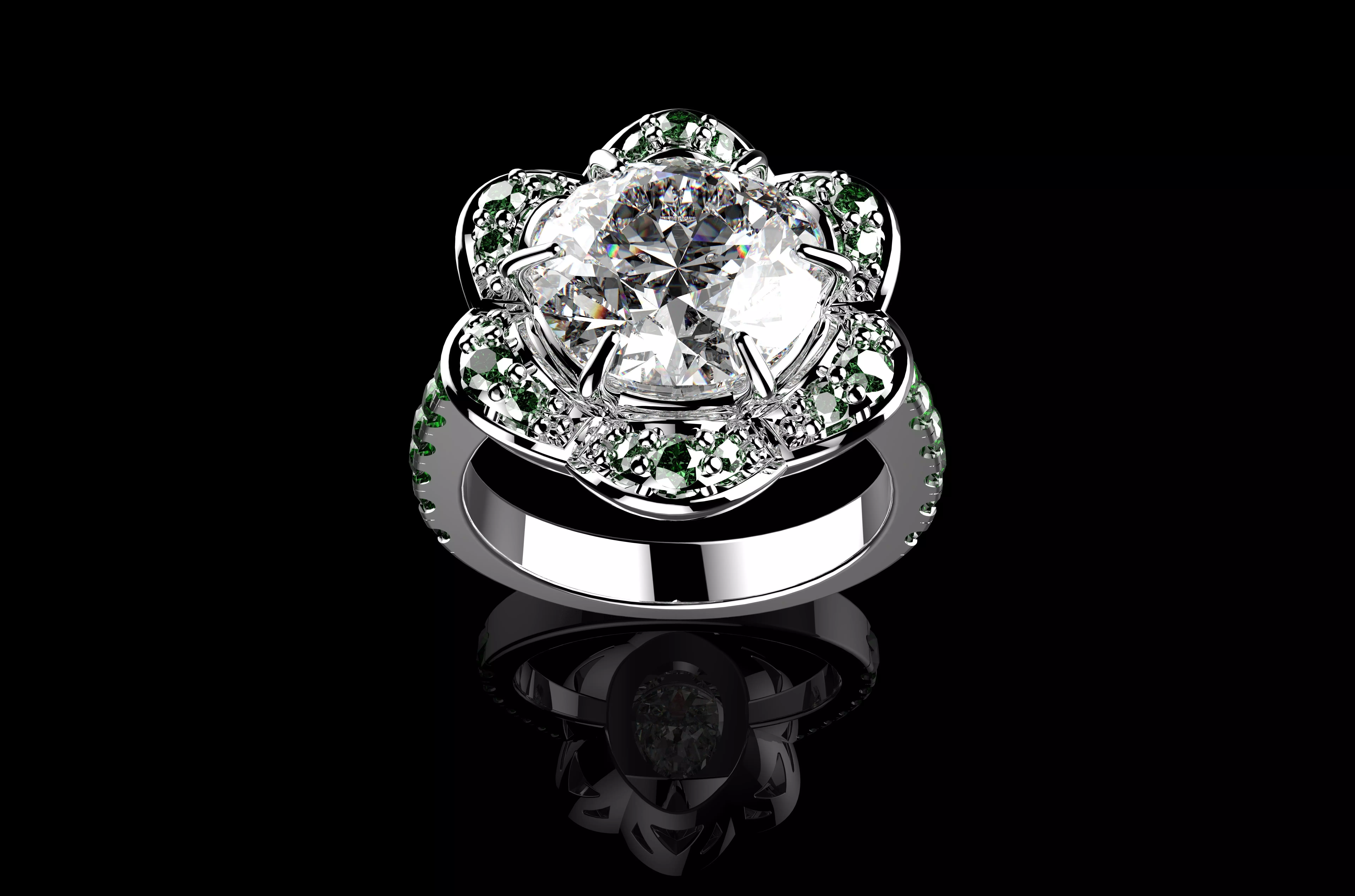 Beautiful Fashion Jewelry Ring N2 3D print model