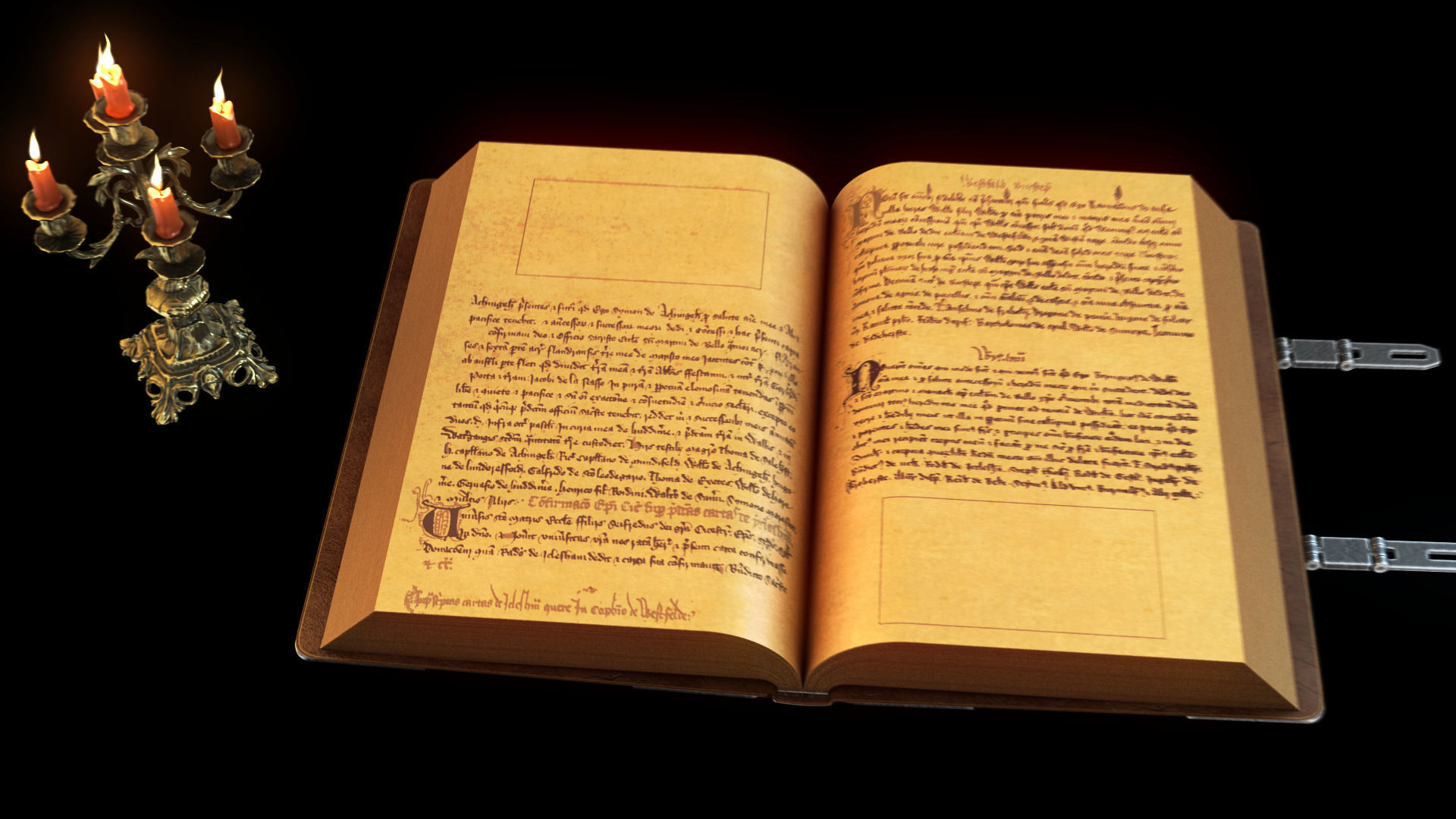 Magic Book Animated Vray Scene 3D model_1