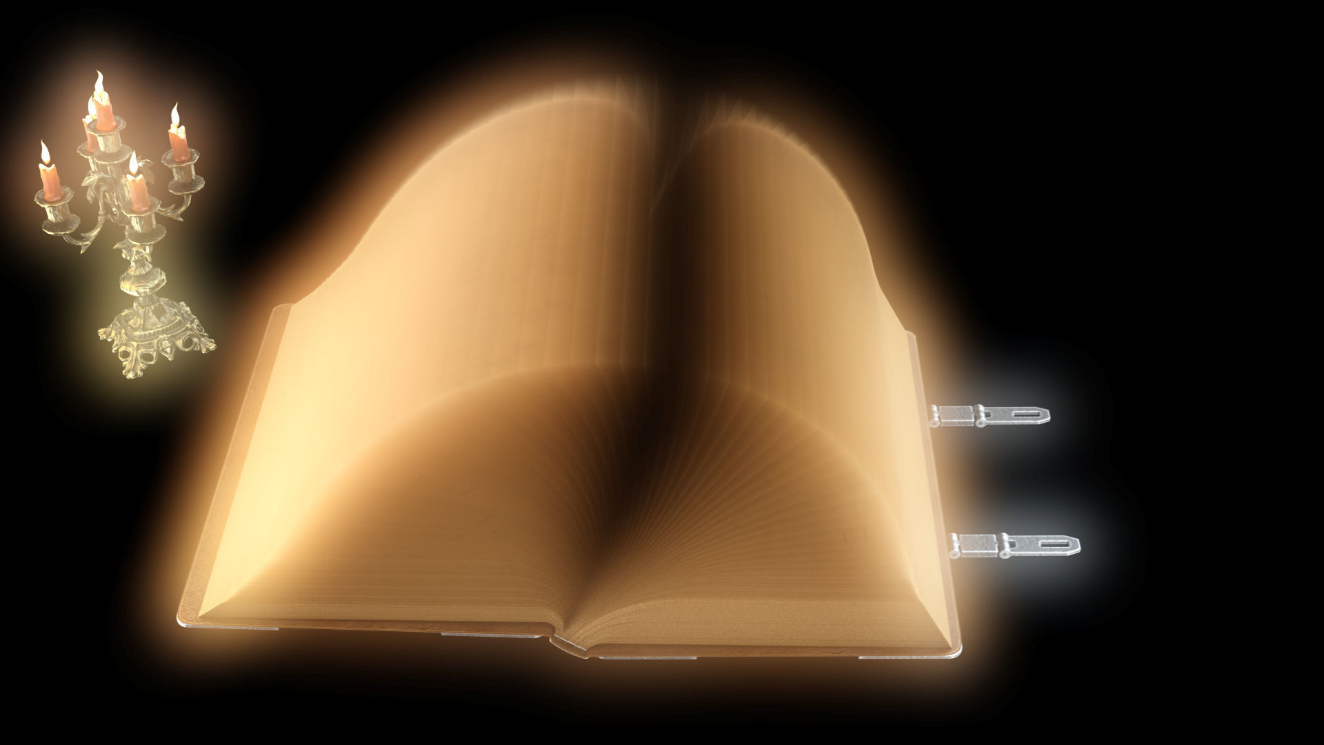 Magic Book Animated Vray Scene 3D model_5