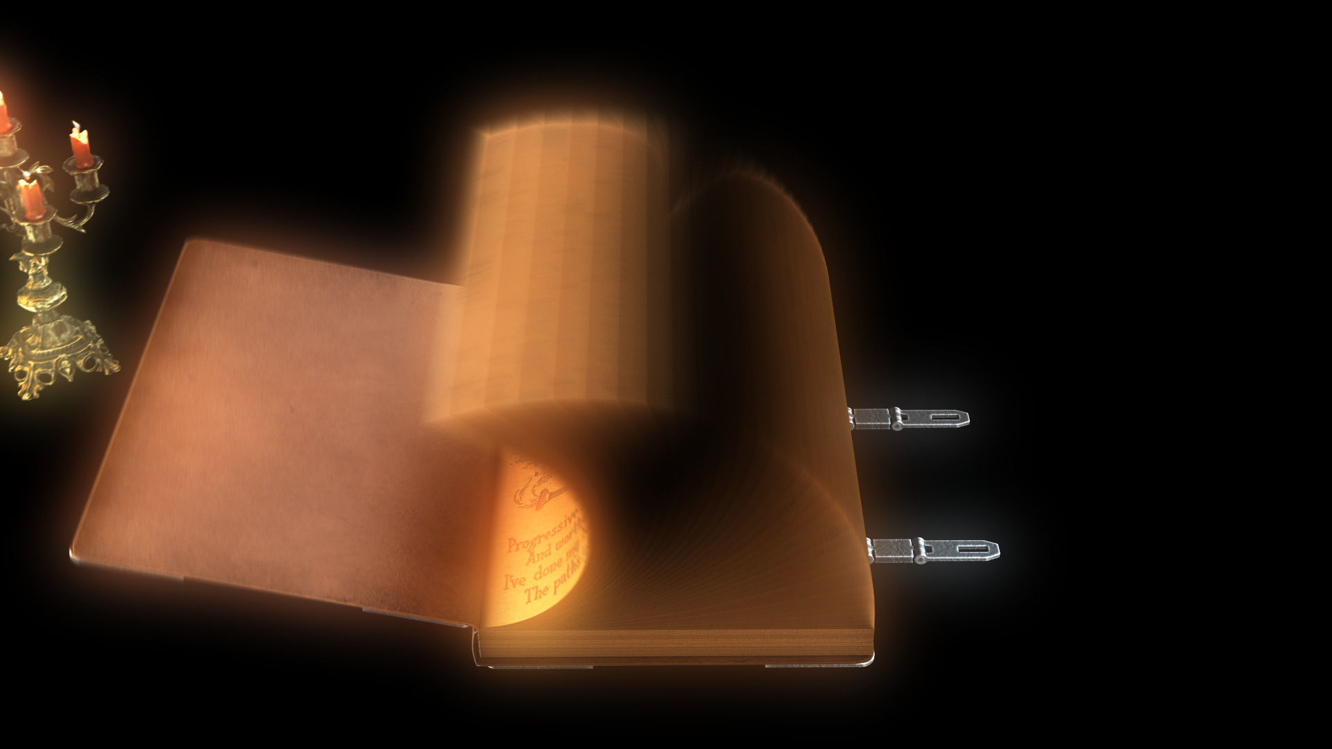 Magic Book Animated Vray Scene 3D model_4