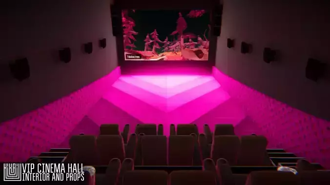 VIP cinema hall - interior and props