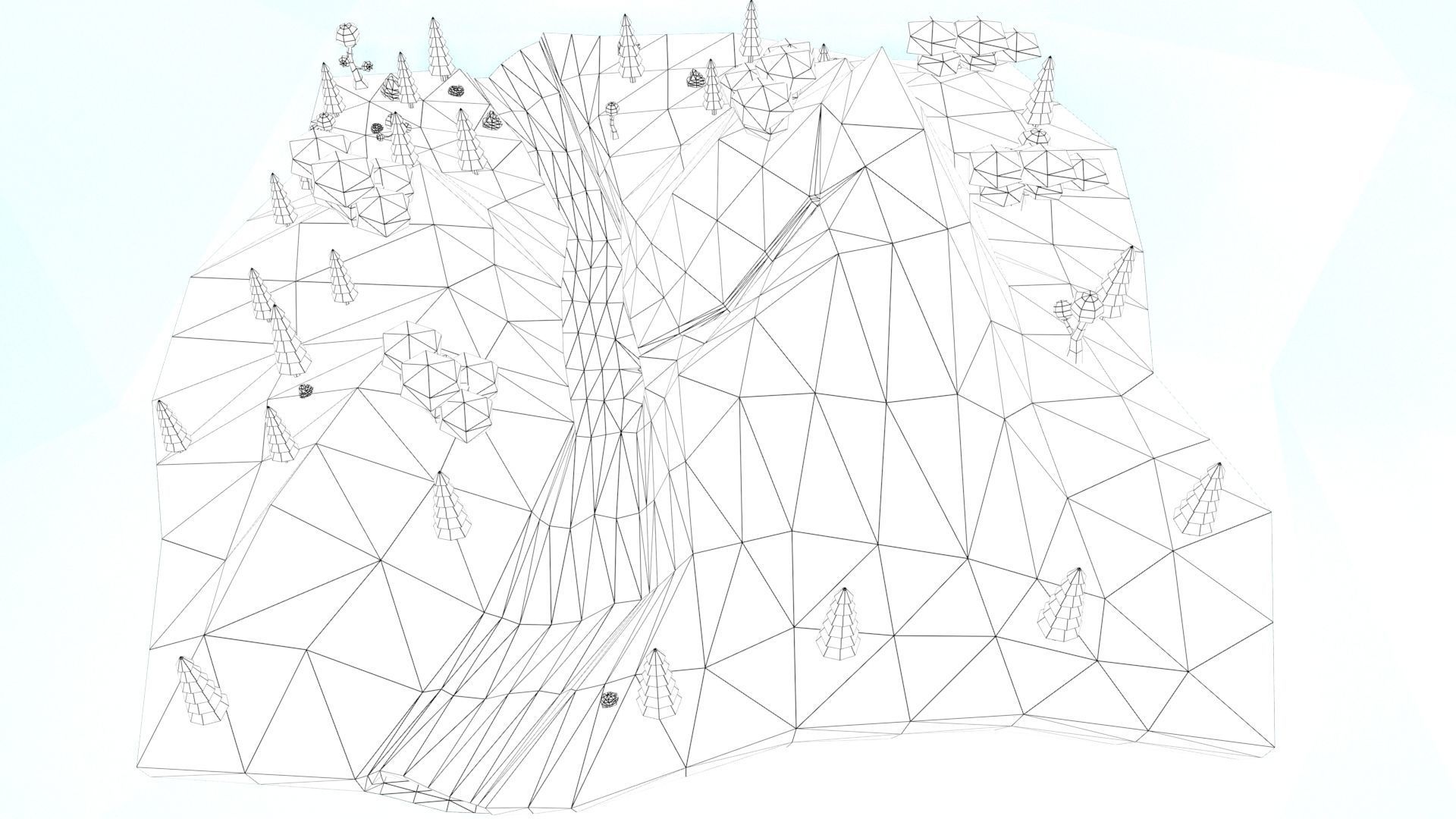 Low Poly Island Scene Low-poly 3D model_18