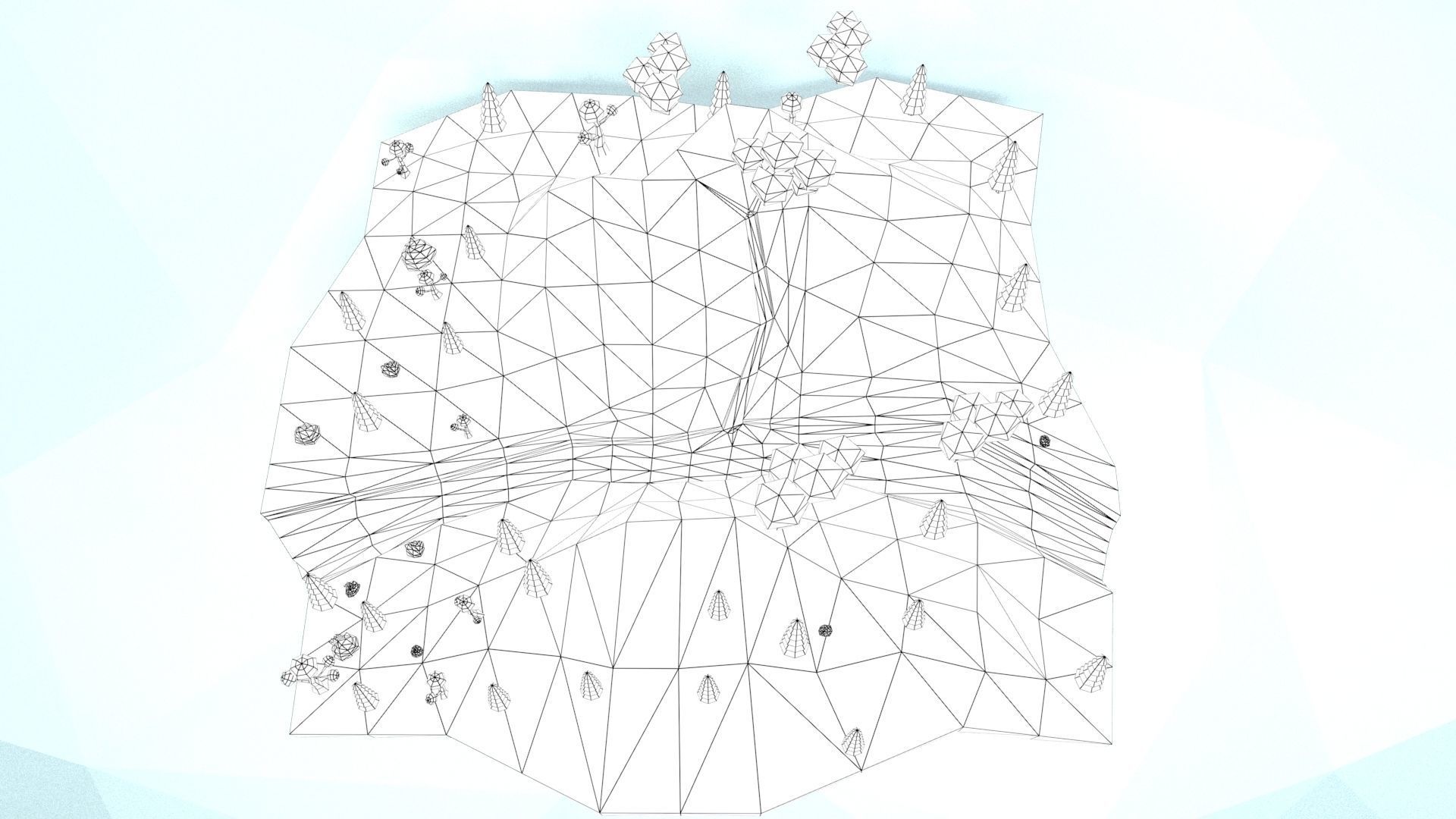 Low Poly Island Scene Low-poly 3D model_12