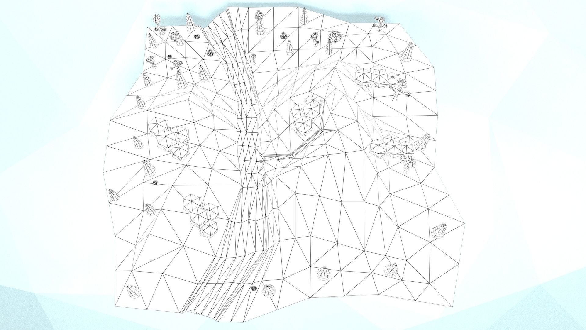 Low Poly Island Scene Low-poly 3D model_20