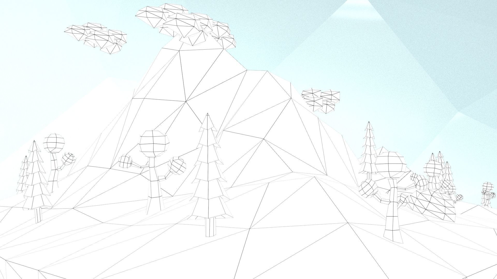 Low Poly Island Scene Low-poly 3D model_27