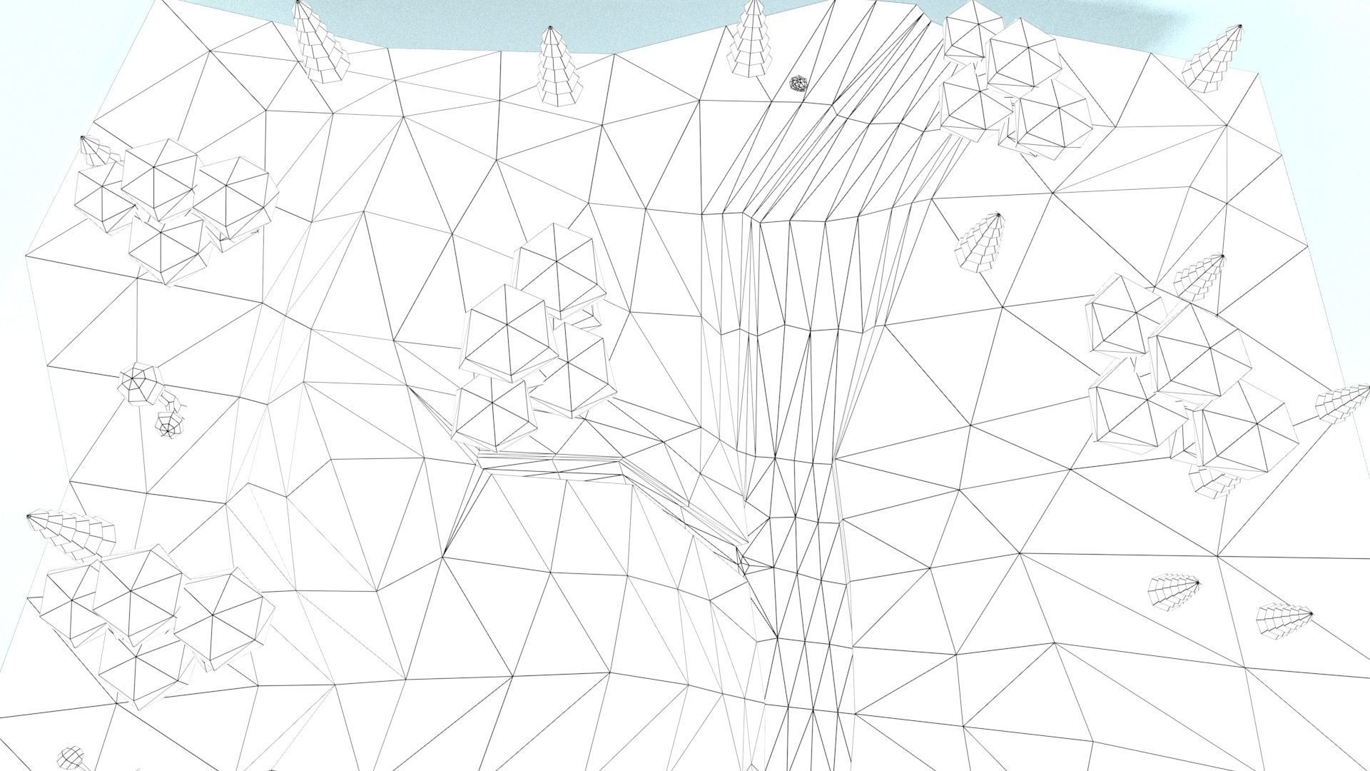 Low Poly Island Scene Low-poly 3D model_39