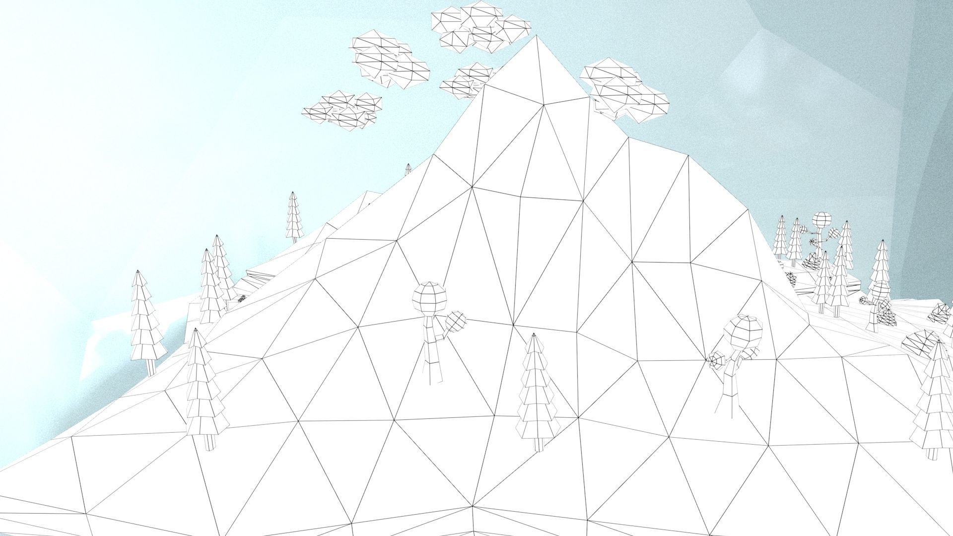 Low Poly Island Scene Low-poly 3D model_37