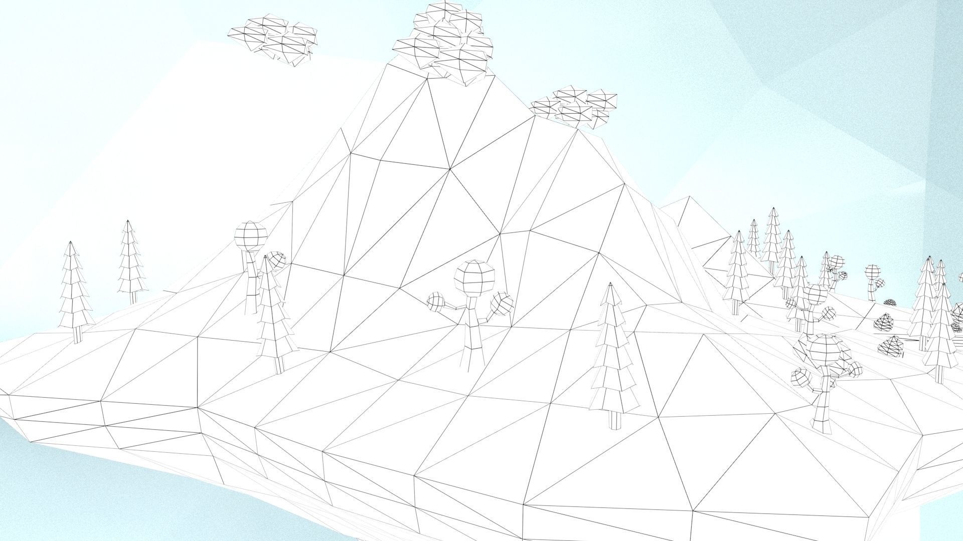 Low Poly Island Scene Low-poly 3D model_35