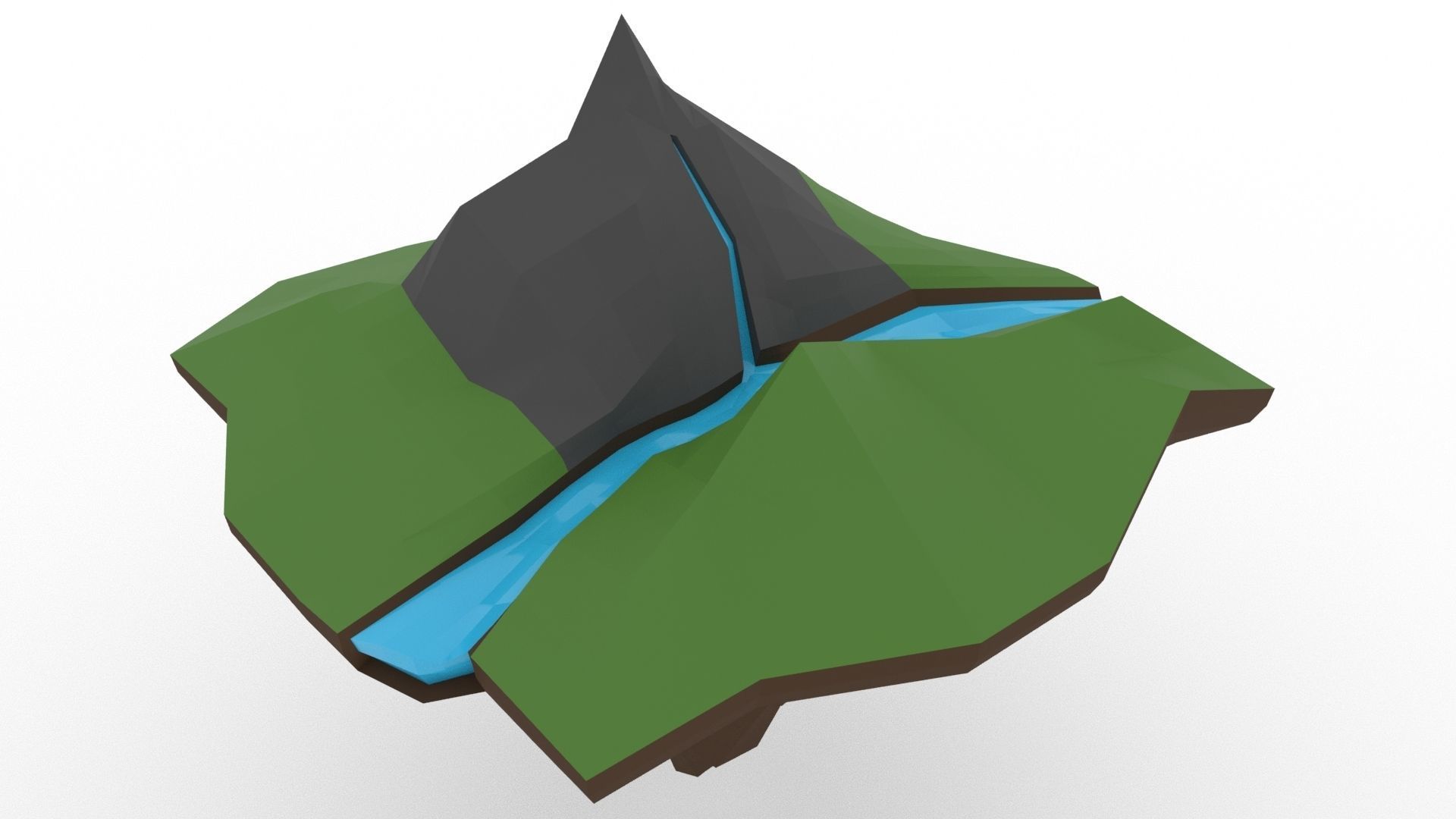 Low Poly Island Scene Low-poly 3D model_48