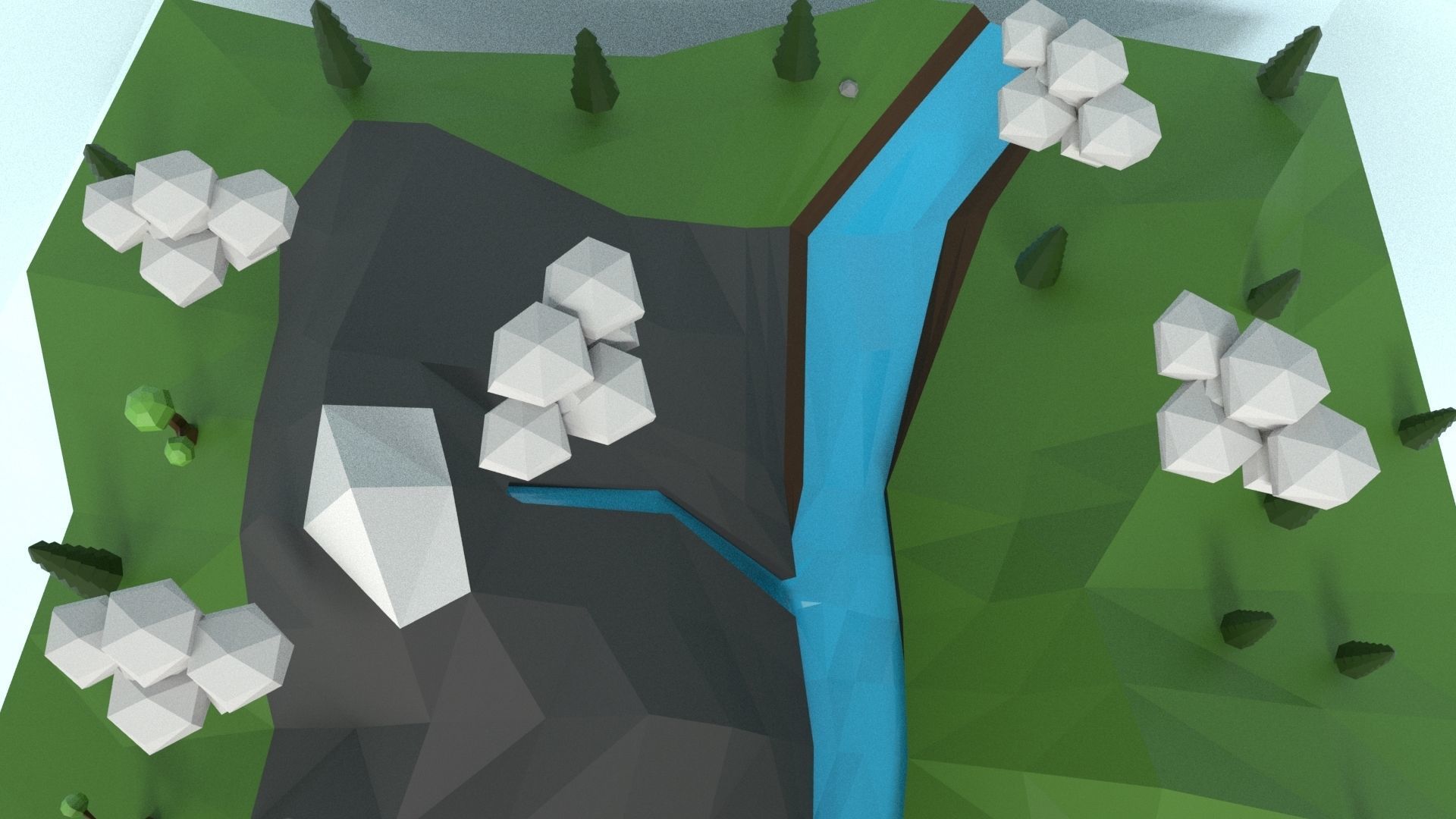 Low Poly Island Scene Low-poly 3D model_38