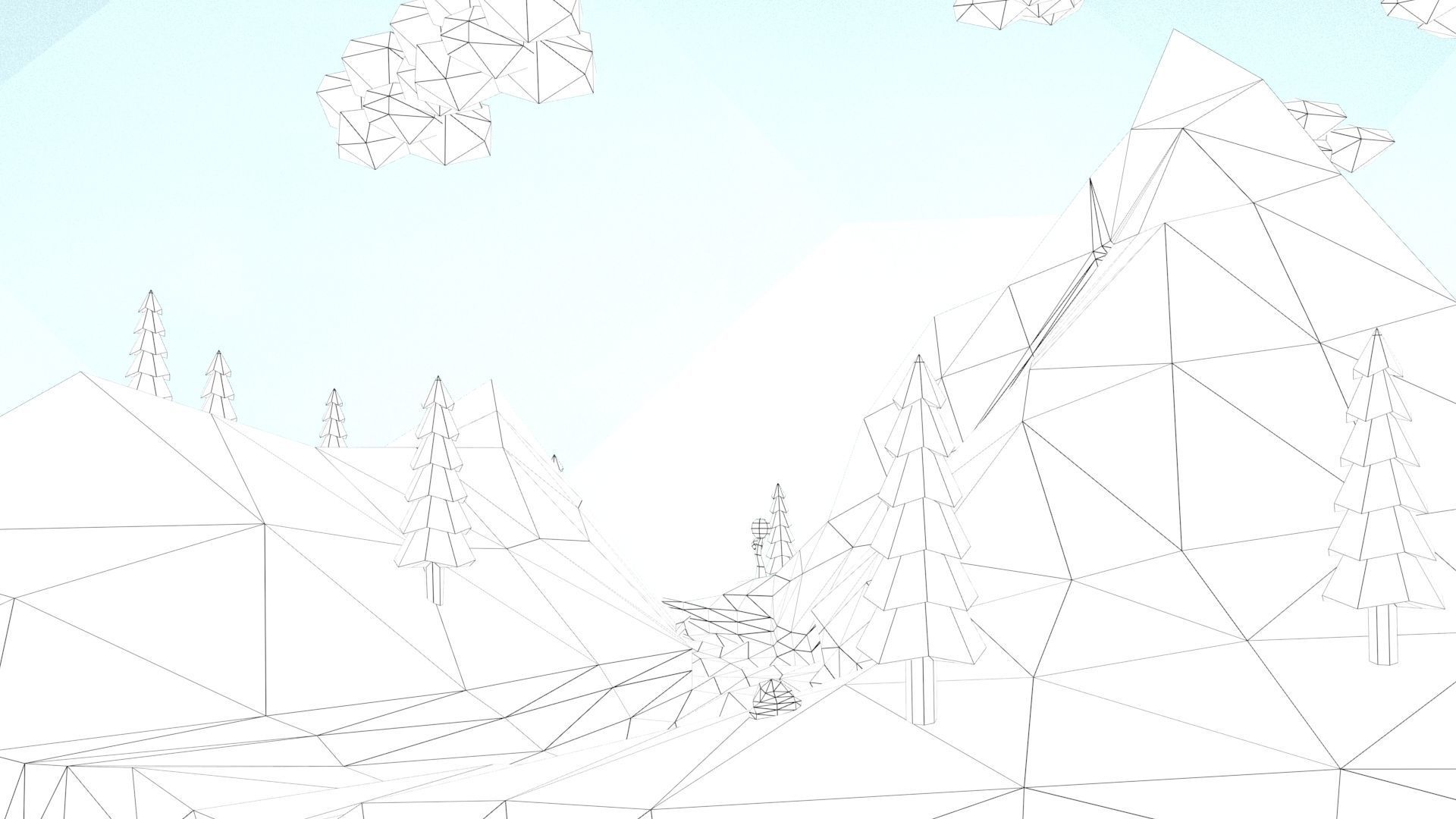 Low Poly Island Scene Low-poly 3D model_24