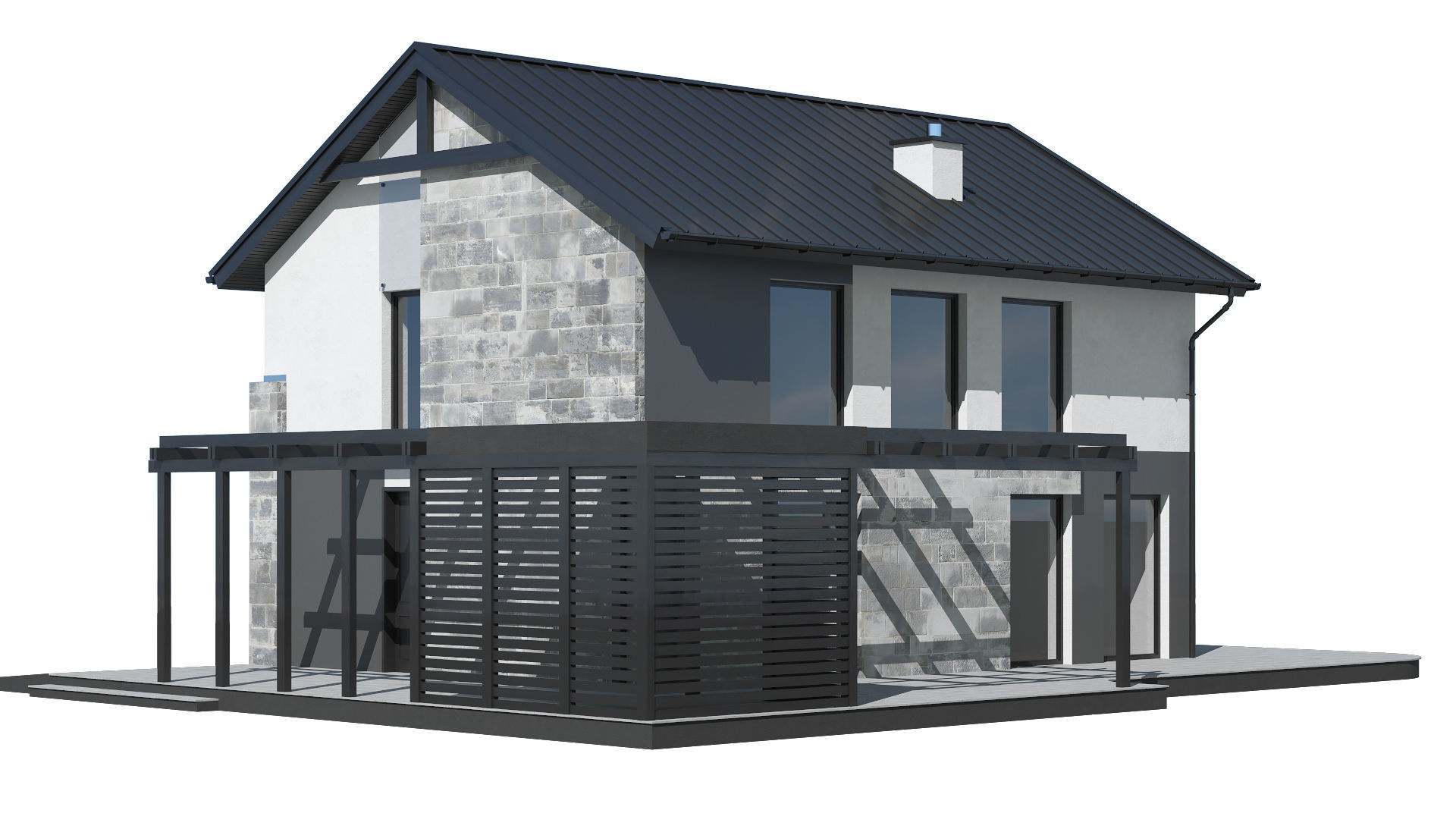 Cottage 015 3D model_2
