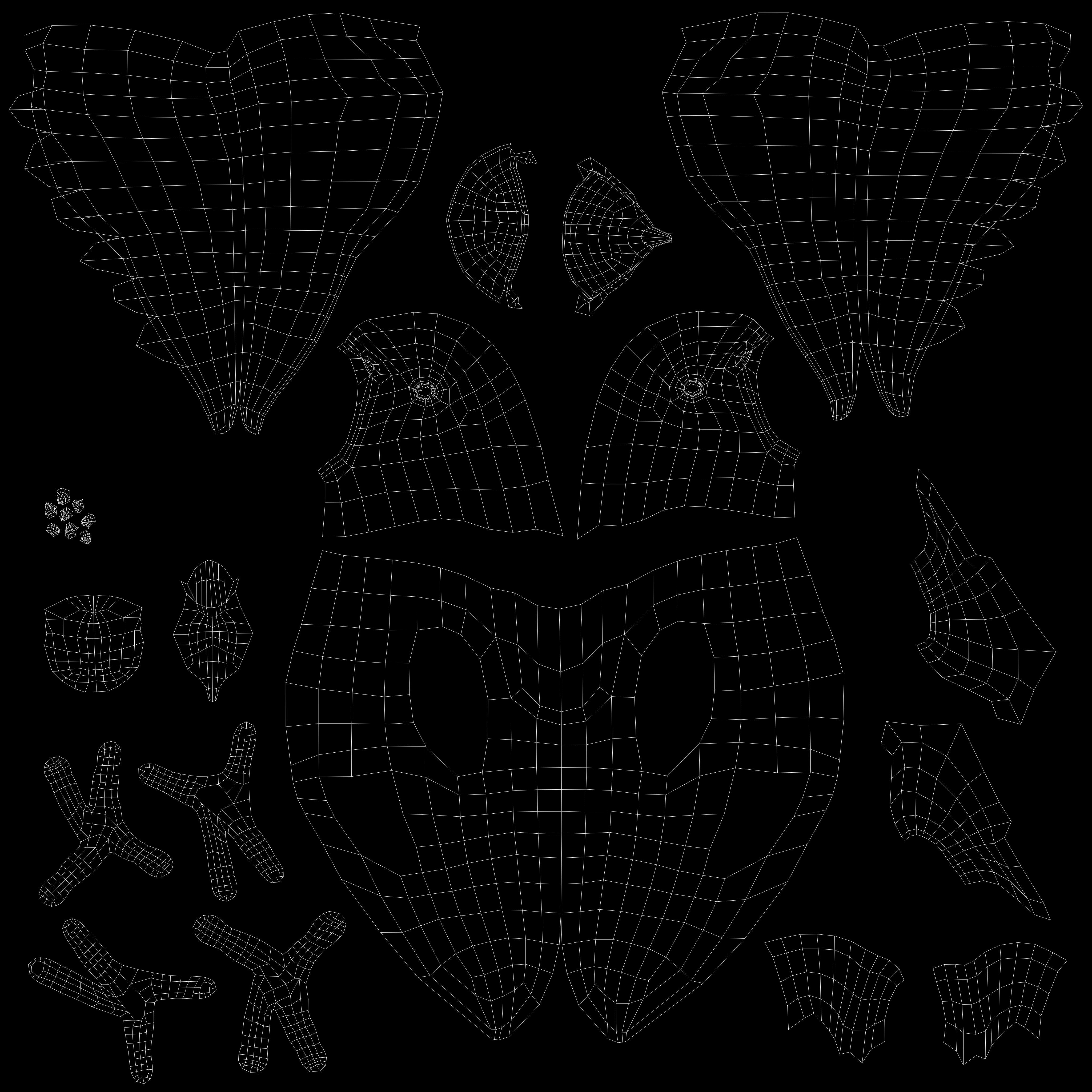 Macaw flying 3D model_27