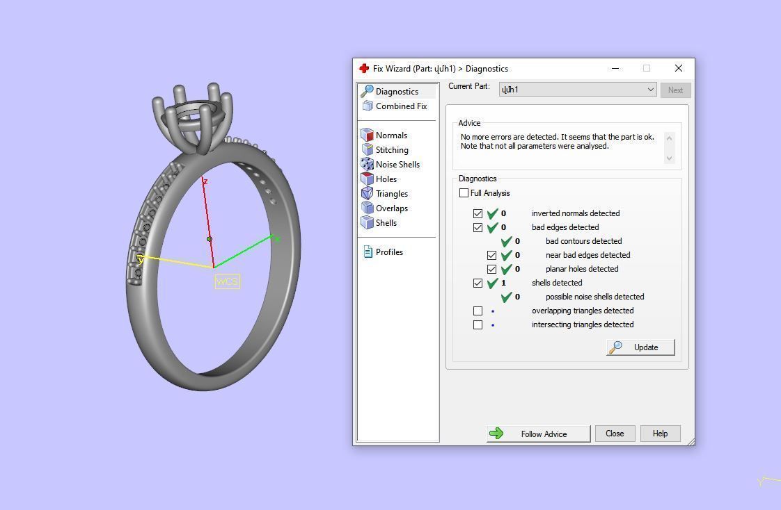 Ring 1 diamond engagement gold 3D print model_8