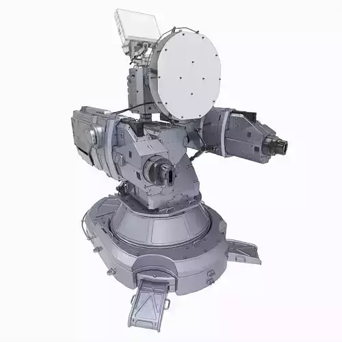 Sci-fi antiaircraft laser turret 3D model