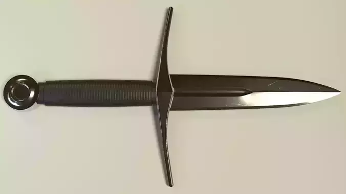 Dagger knife Low-poly 3D model