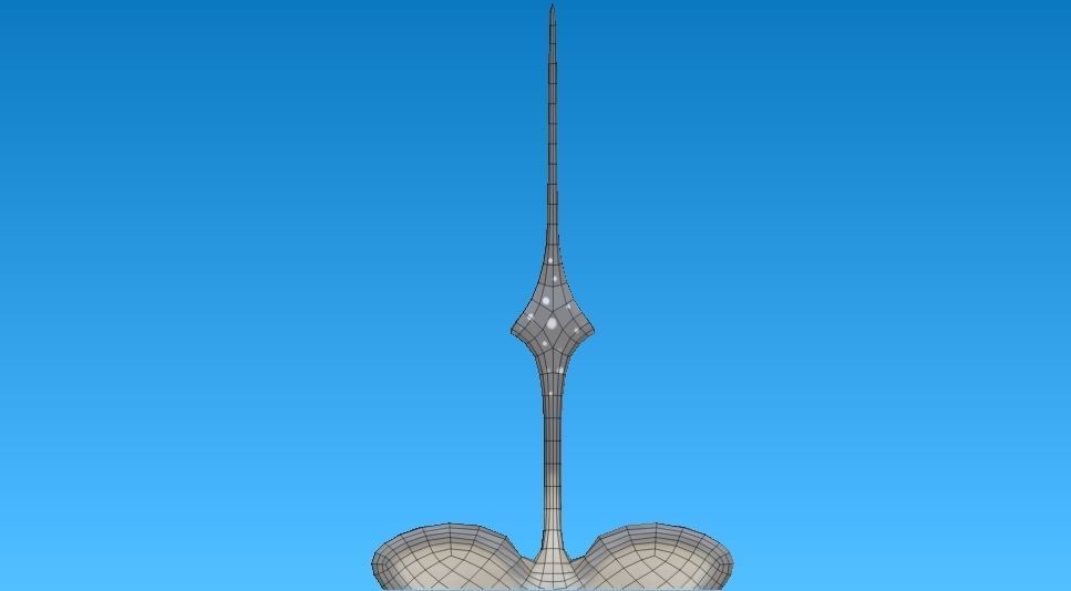 cartoon manta ray Low-poly 3D model_16