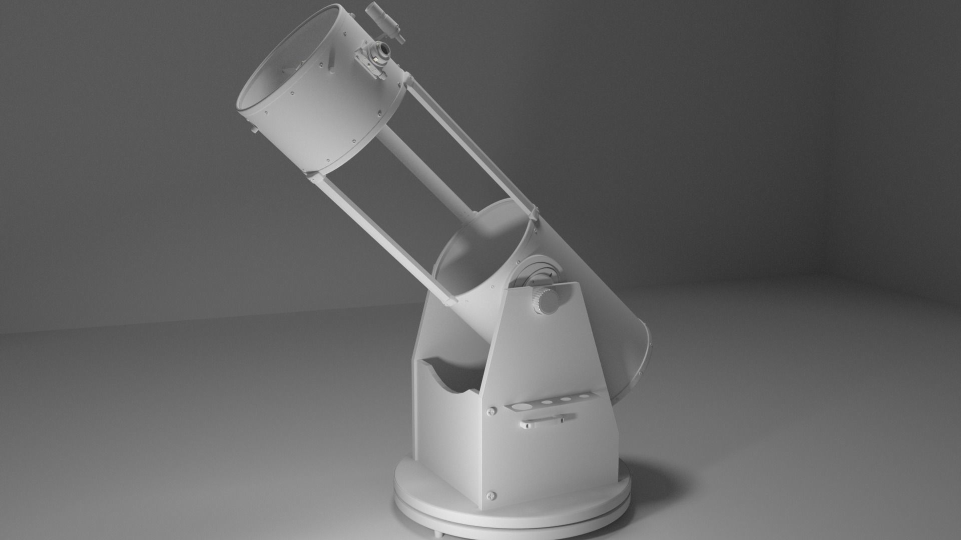 Modern Dobsonian Telescope  3D model_4