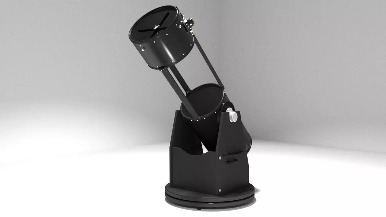 Modern Dobsonian Telescope  3D model_0