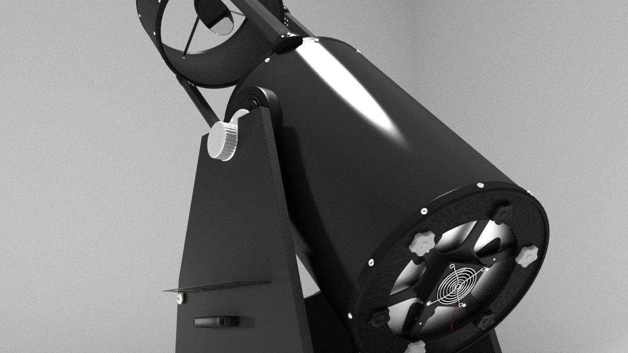 Modern Dobsonian Telescope  3D model_3