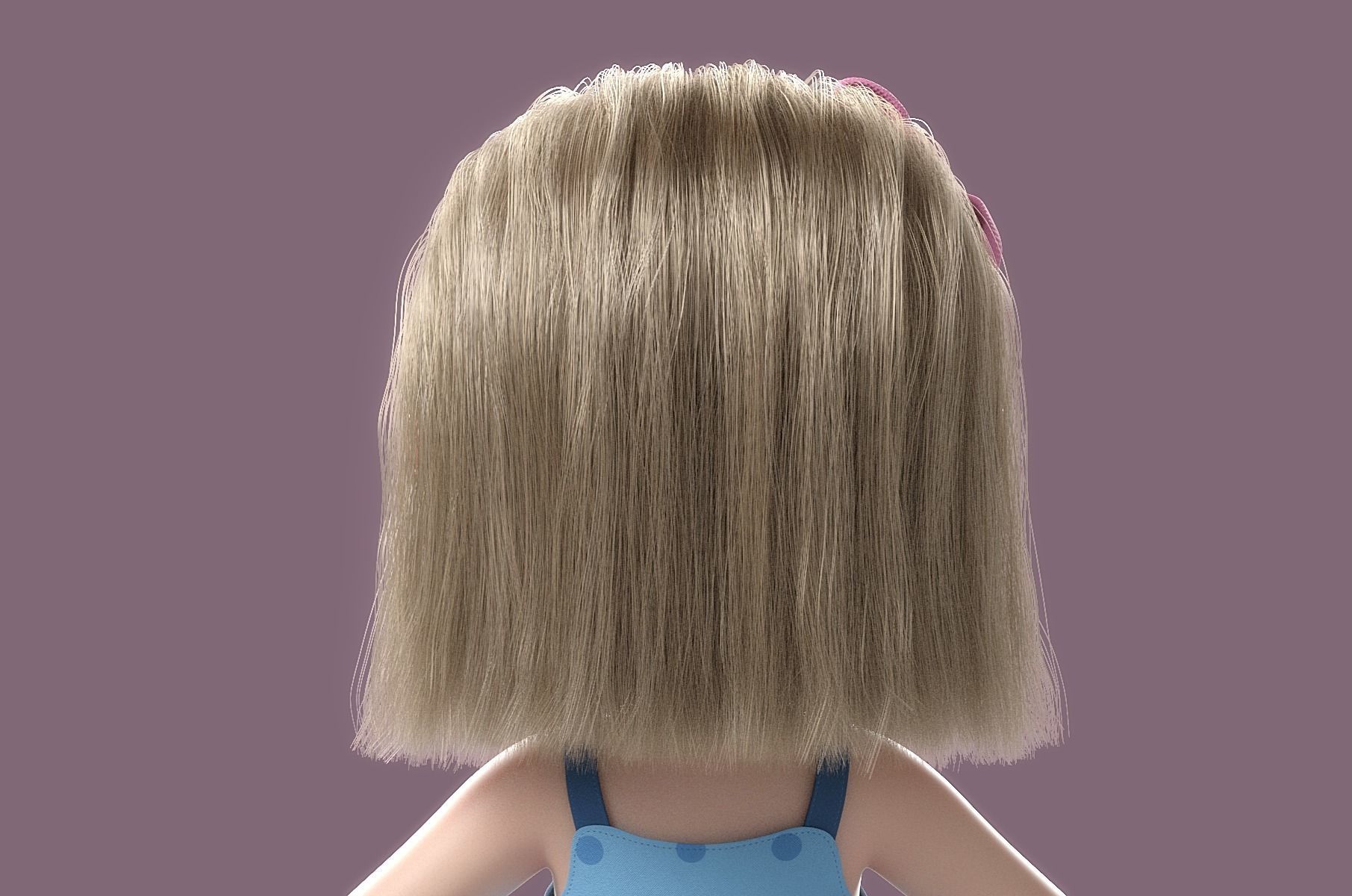 Cartoon Girl Rigged 3D model_24