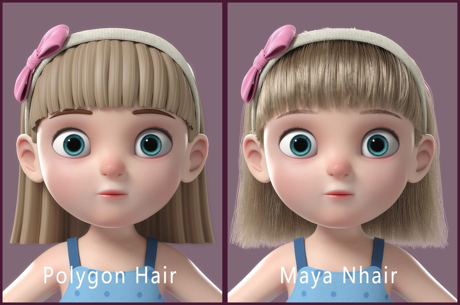 Cartoon Girl Rigged 3D model_38