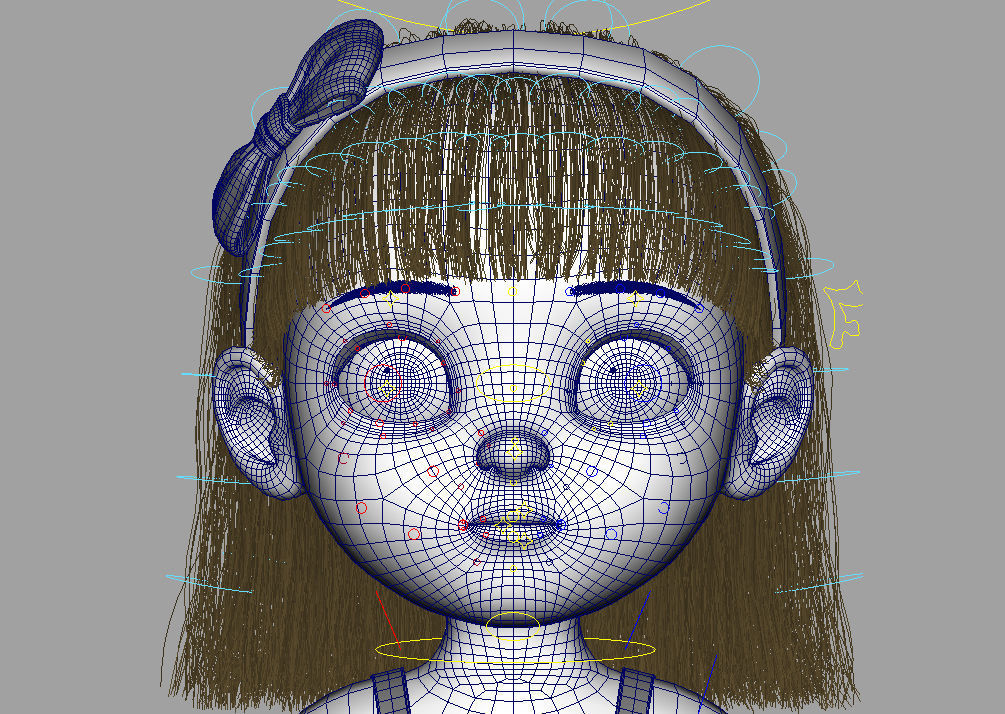 Cartoon Girl Rigged 3D model_54