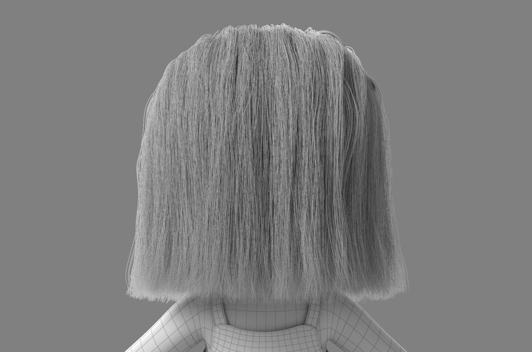 Cartoon Girl Rigged 3D model_44